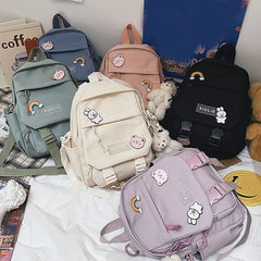 Nylon Backpack Purse Convertible Shoulder Bags Casual Daypack Travel