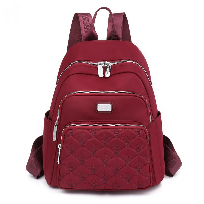 Embroidery Nylon Backpacks for Women