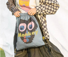 Vintage Nylon Monkey Backpack Shoulder Bag Softback