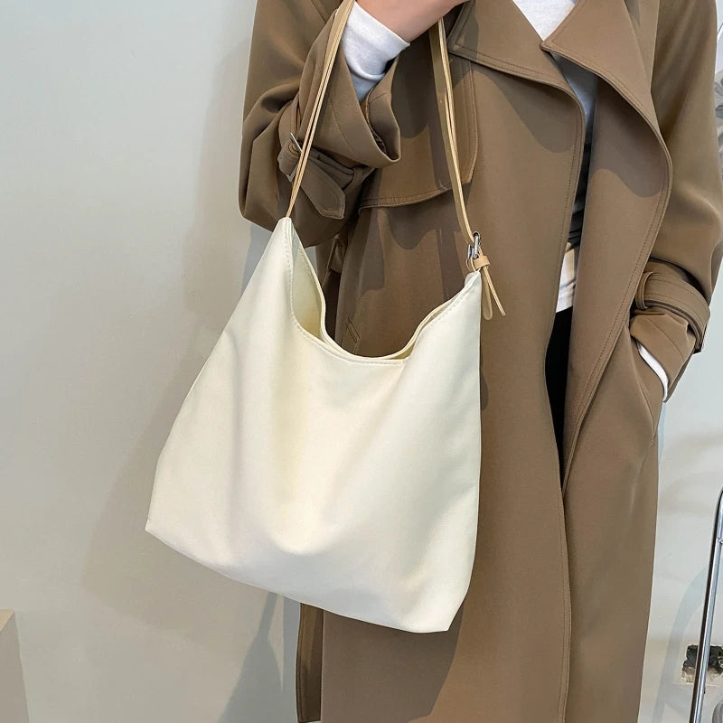 Women Nylon Shoulder Bag Solid Hobo Bags Lightweight Tote Bags