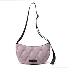 Vintage Women's Nylon Shoulder Chest Crescent Messenger Crossbody Bag