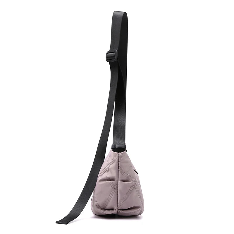 Vintage Women's Nylon Shoulder Chest Crescent Messenger Crossbody Bag