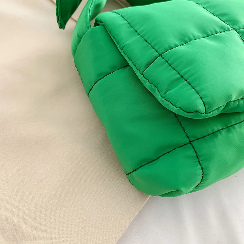 Nylon Shoulder Bag Space Padded Messenger Handbag