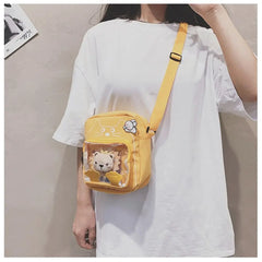 Women Nylon Shoulder Bag Small Cross Body Cartoon Tote Handbags