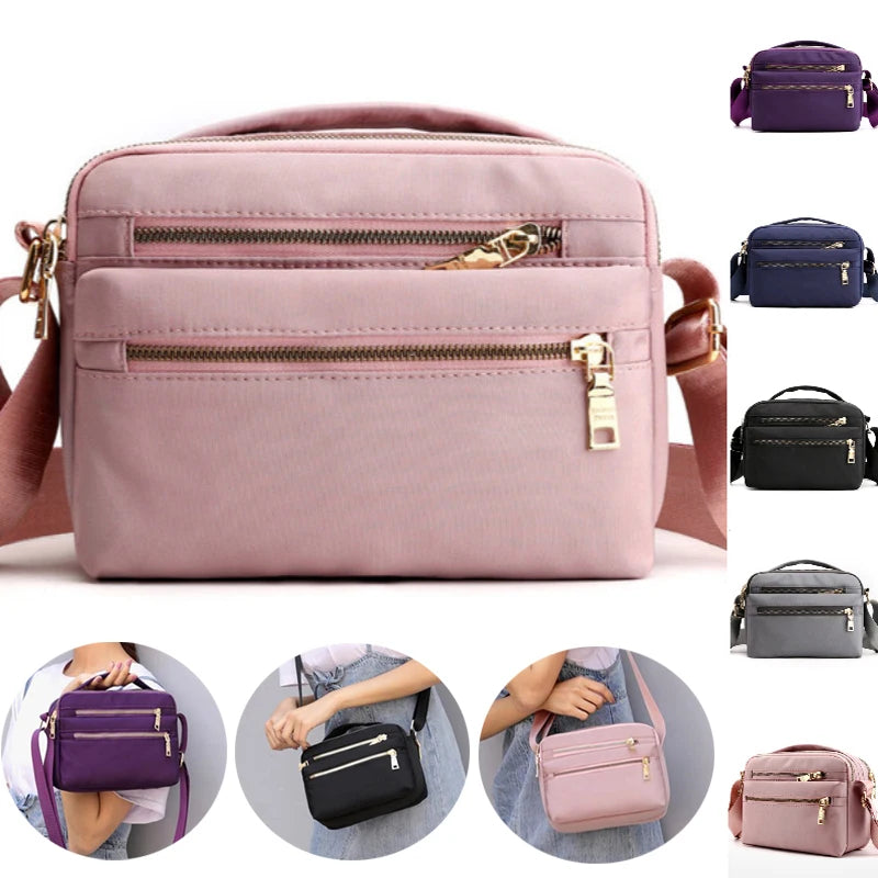 Waterproof Nylon Shoulder Bag Women Crossbody Messenger Bags