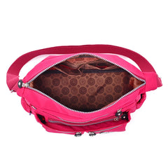 Women Nylon Shoulder Bags Female Solid Zipper Handbag Messenger Bags