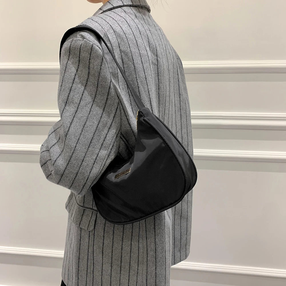 Women Nylon Shoulder Bag Small Messenger Handbag Retro Shoulder Bags