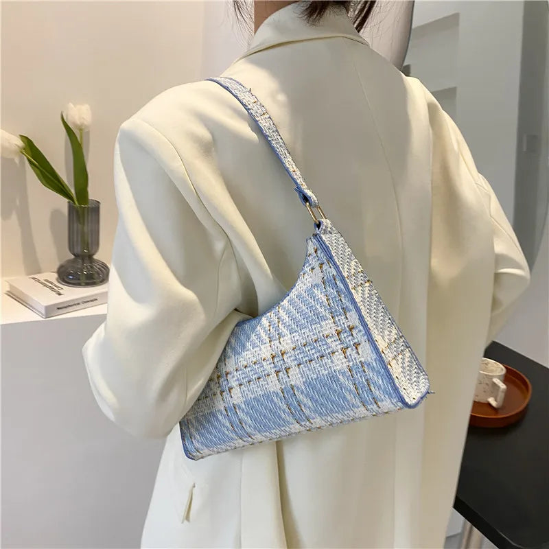Women Oil Painting Printed Shoulder Underarm Bag Ladies Small Purse Handbags