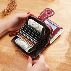 Women Oil Wax Vintage PU Leather Short Wallet Ladies Pocket Purse Clutch Coin ID