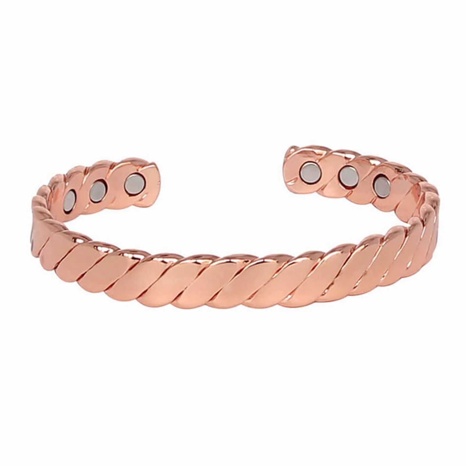 Vintage Women's Copper Bangle Bracelet with Magnets