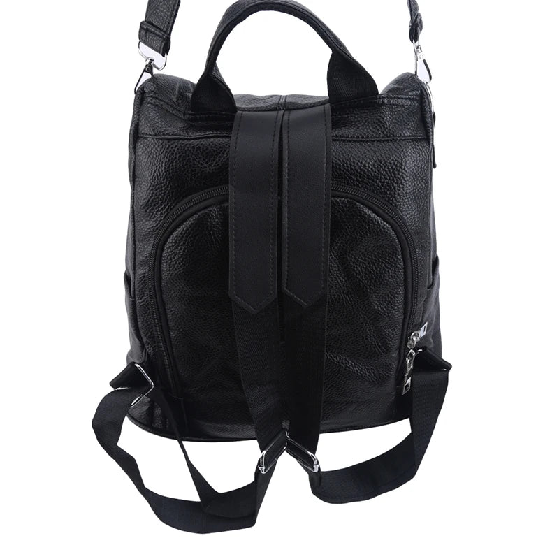Women Anti Theft PU Leather Backpack Urban Softback Bag