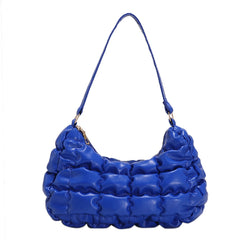 Women PU Leather Crescent Shape Handbag Lady Vintage Small Messenger Bag