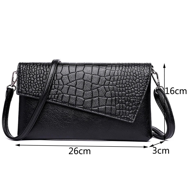 Crocodile Pattern Shoulder Bag Ladies Crossbody Purse