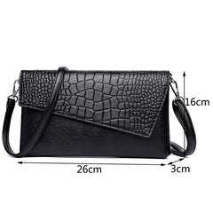 Crocodile Pattern Shoulder Bag Ladies Crossbody Purse