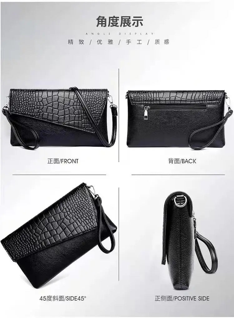 Crocodile Pattern Shoulder Bag Ladies Crossbody Purse