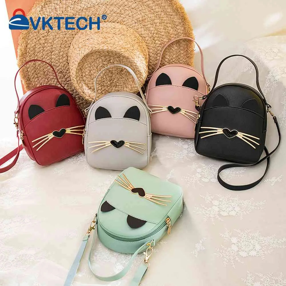 Cat Shoulder Backpack Girls Small Daily Purse Children's Backpack