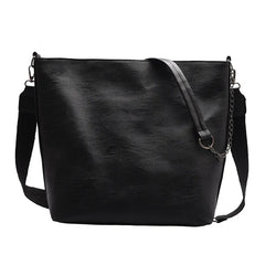 Women PU Leather Shoulder Bags Female Handbag Large Size Bucket Bags