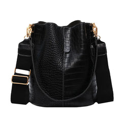 Women PU Leather Shoulder Bags Bucket Style Handbag