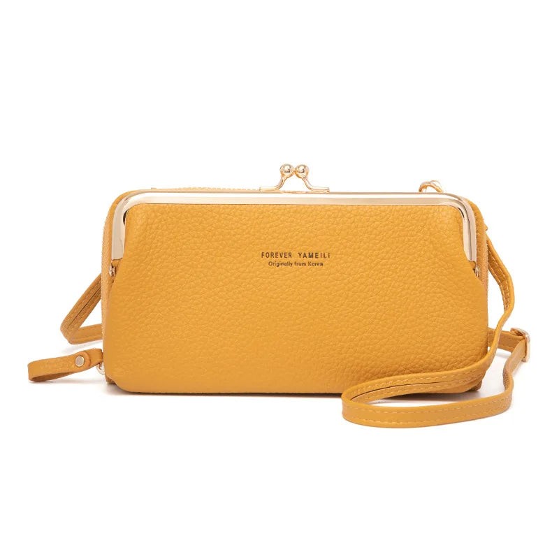 Women PU Leather Small Messenger Shoulder Bag Pink