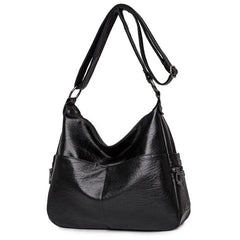Red PU Leather Tassel Handbag Messenger Bag