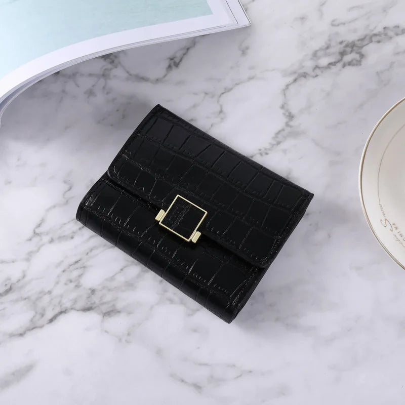 Crocodile Pattern PU Wallet Retro Style Short Purse
