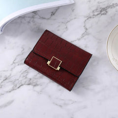 Crocodile Pattern PU Wallet Retro Style Short Purse