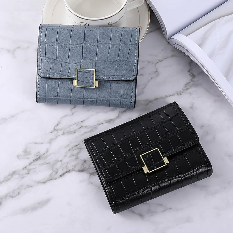 Crocodile Pattern PU Wallet Retro Style Short Purse