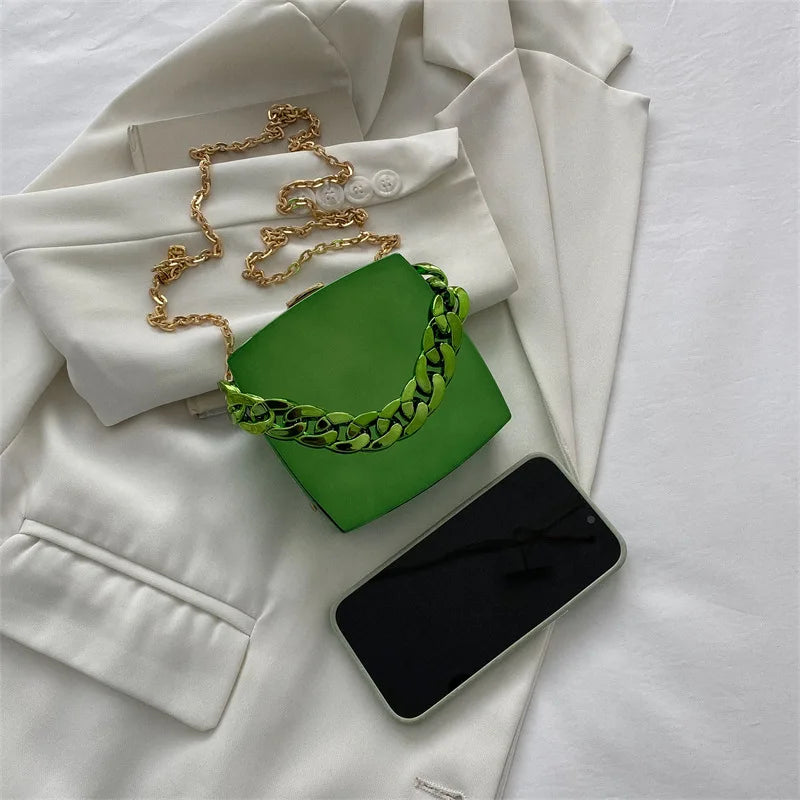 Women PVC Wedding Clutch Bag Evening Purse Acrylic Party Shoulder Bag