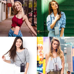 Women Phone Bags Mini Purse Vertical Crossbody PU Shoulder Bags