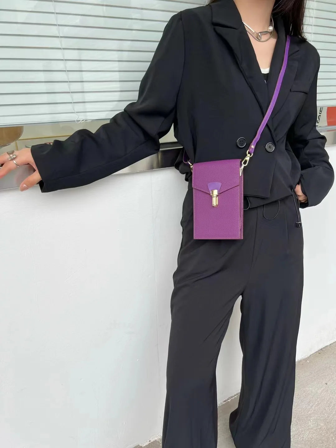 Women Cow Leather Sling Shoulder Bag Purse