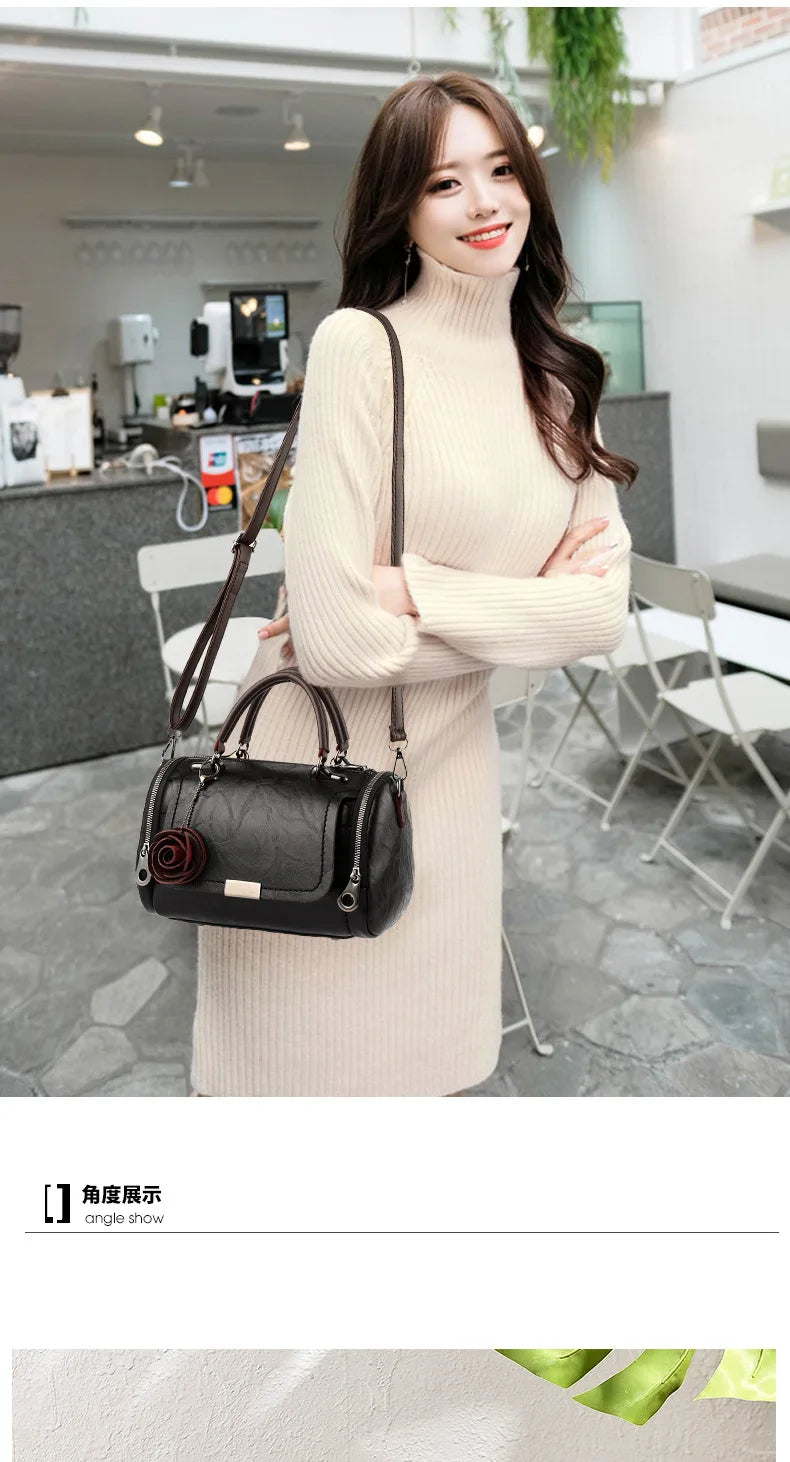Women's Vintage Leather Crossbody Bag