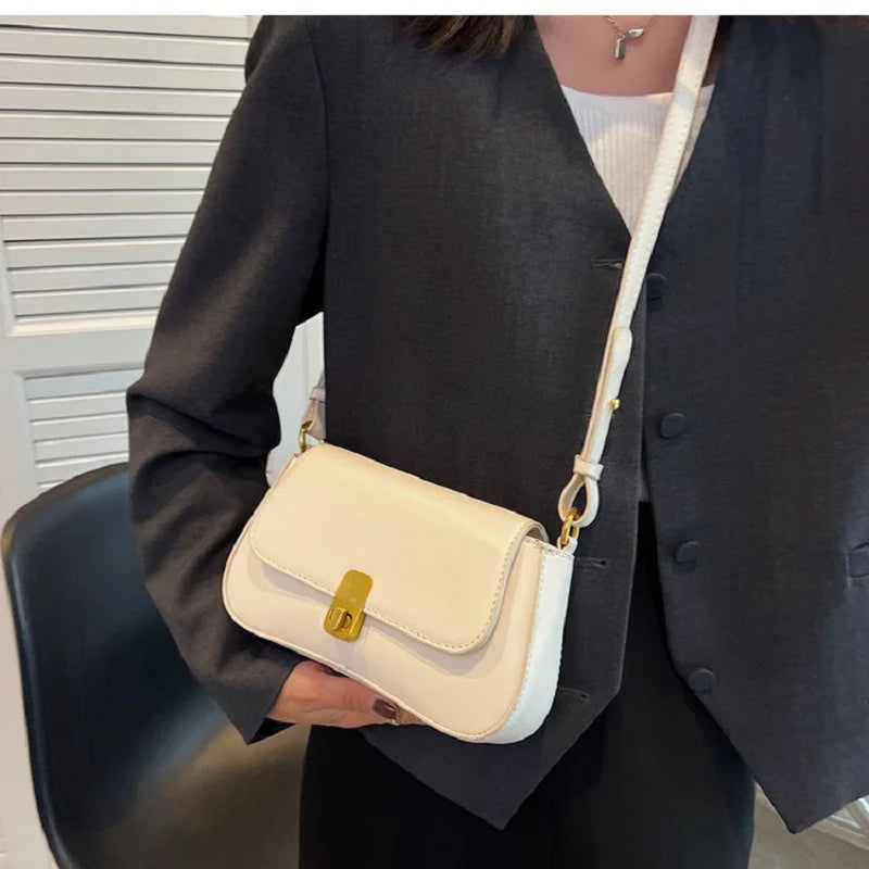 Small Pink Leather Crossbody Bag for Women