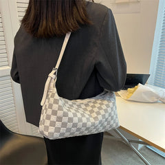 Women Plaid Print Underarm Shoulder Bag Crossbody Bag