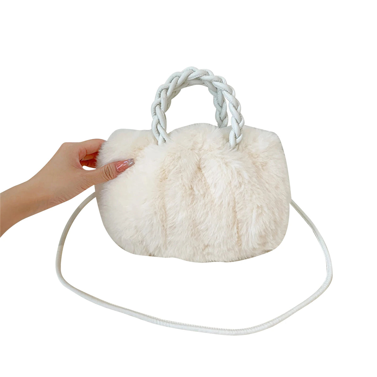 Fluffy Plush Shoulder Bag Crossbody Handbag