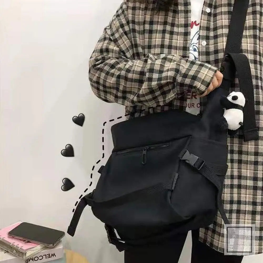 Canvas Tooling Bag Postman Bag Cell Phone Crossbody Shoulder Bag