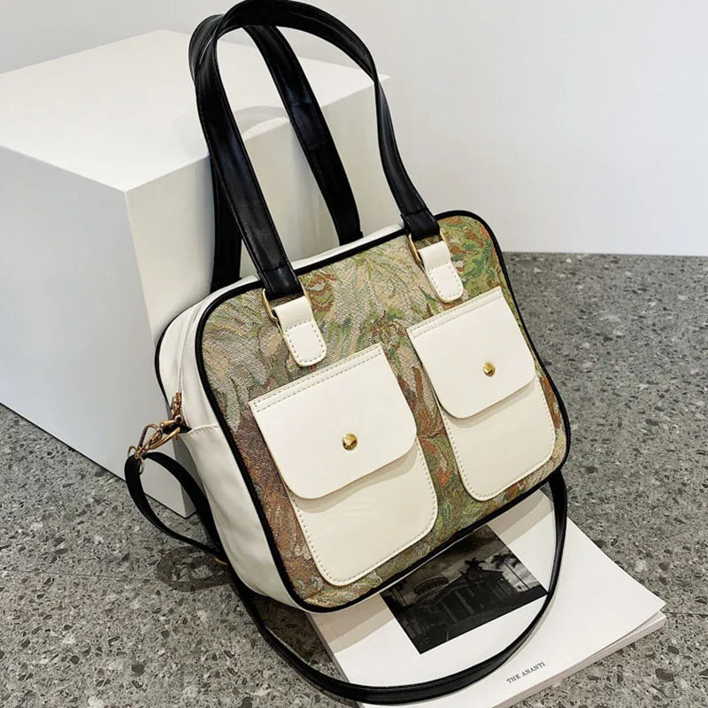 Women Printed Handbags Soft Bread Crossbody Casual Bags Flowers Bag