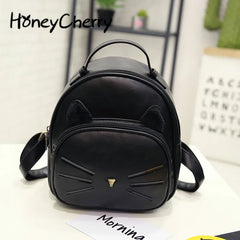 Retro Mini Backpack Spring Summer PU College Wind Ladies Small Backpack