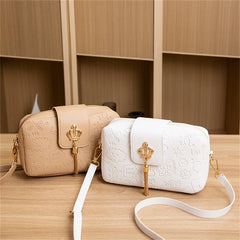 Women Pu Leather Print Tassel Crossbody Bags Casual Solid Shoulder Bag
