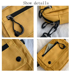 Canvas Zipper Shoulder Messenger Bag