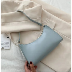 Vintage Leather Shoulder Bag - Women's Crossbody Handbag