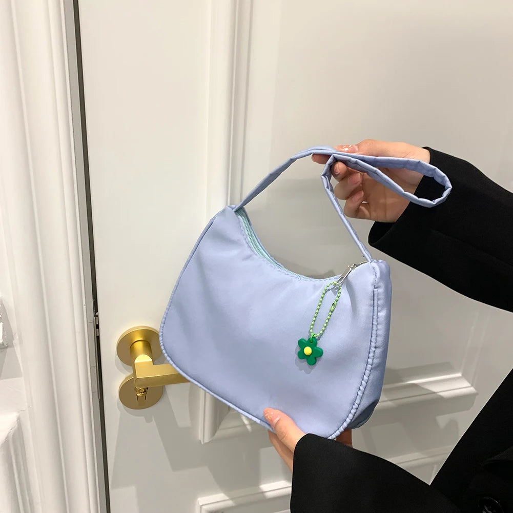 Women Purse Solid Underarm Bags Female Shoulder Top-handle Handbags