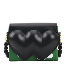 Heart Shape Shoulder Bag Chain Crossbody Wedding Clutch