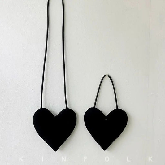 Red Heart Shape Shoulder Bag Women Chain Crossbody Clutch Purse