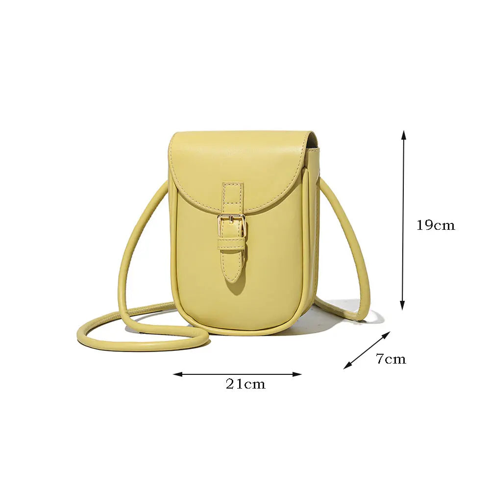 Leather Ladies Bags Mini Shoulder Phone Bag Crossbody Mobile Phone Bag