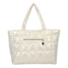 Vintage Quilted Shoulder Bag Solid Nylon Tote Handbag