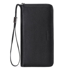 RFID Blocking Leather Wallet Phone Clutch Travel Purse