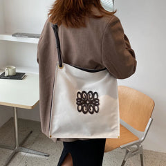 Vintage Shoulder Canvas Bag Large Tote Crossbody Handbag