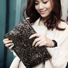 Reversible Sequins Mermaid Glitter Make Up Pouch Handbag