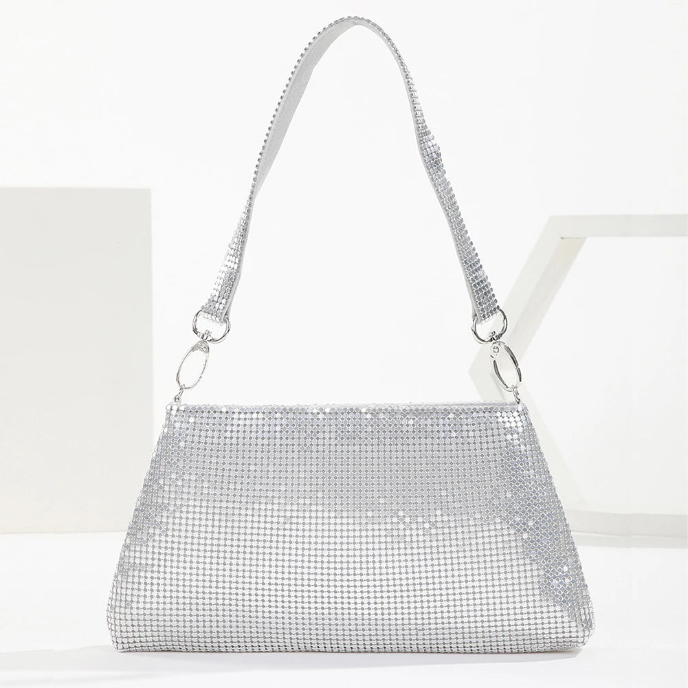 Rhinestone Evening Clutch Bag for Women, Elegant Wedding Handbag