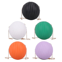 Round Shoulder Bag PU Leather Small Purse Crossbody Phone Bag